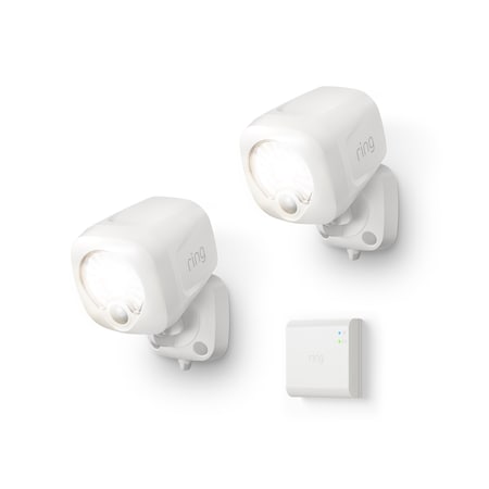 Ring Smart Lighting Spotlight White 2 pack and Bridge 5B12X9-WEN0